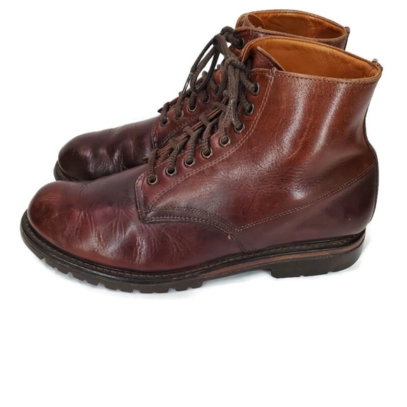 L.L. Bean Mens Vintage Distressed Brown Leather Boots Size 10.5 W Made In Canada - Picture 5 of 14